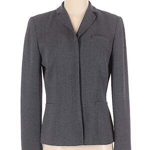 Alfani Sleek Gray Suit Long Sleeve Button Up Blazer Jacket Size 2 Career Work